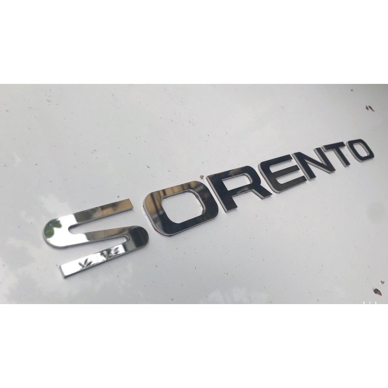 Tem chữ nổi Sorento inox 304  2mm