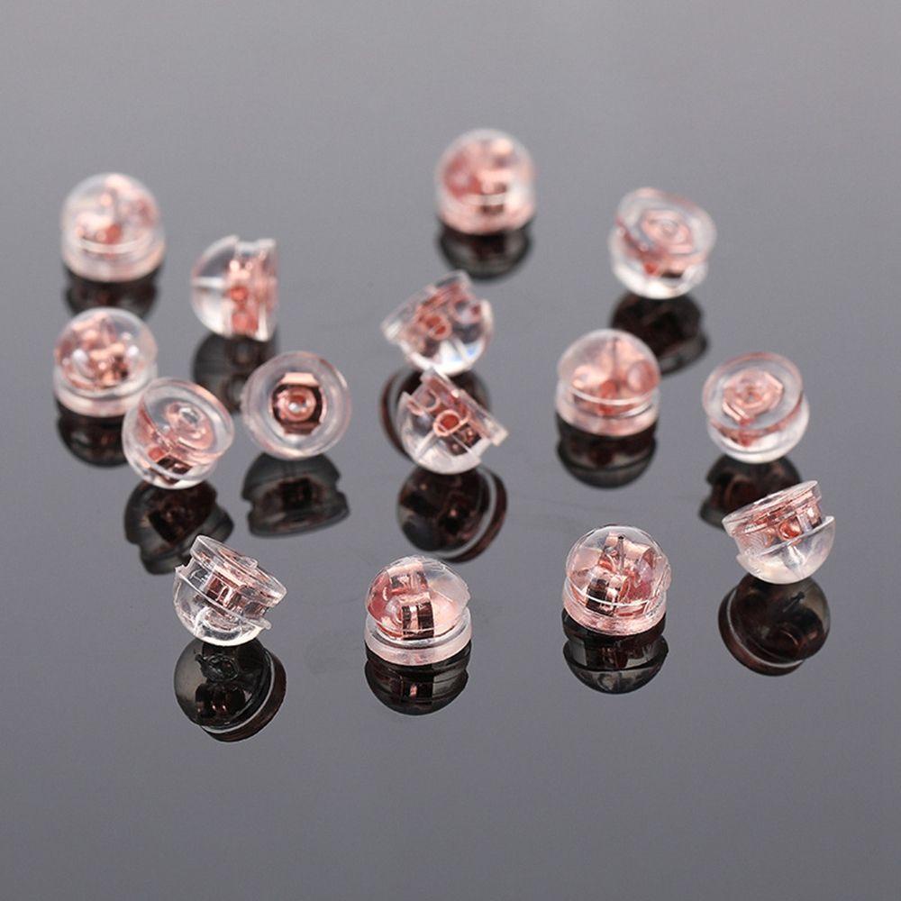 Set 20 Nút Chặn Bông Tai Bằng Đồng Mềm Trong Suốt DIY