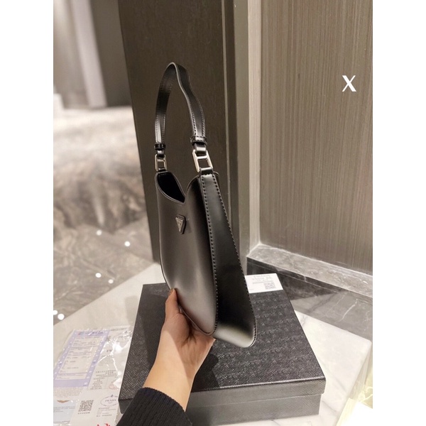 Túi xách prada kẹp nách sz 27 chất da thật