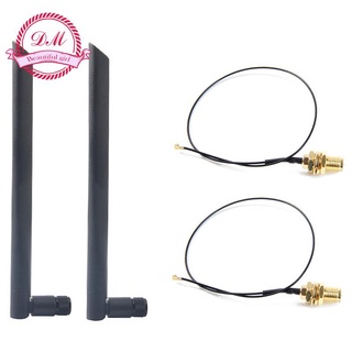 Ăng ten wifi không dây 6Dbi RP-SMA+MHF4 cho AX200 AC9260 NGFF M.2