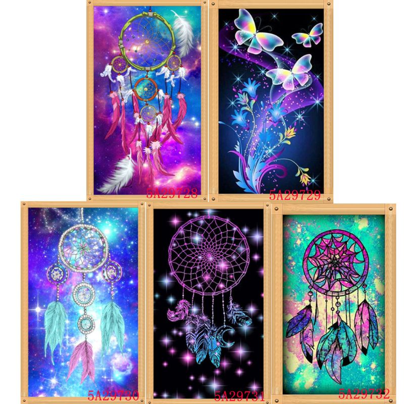 Bộ Tranh Đính Đá 5D Tự Làm Họa Tiết Dreamcatcher Độc Đáo