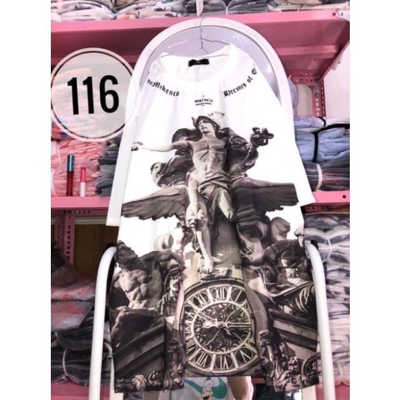 . km Áo phông Mikenco tượng tròn hít hót sỉ ib "