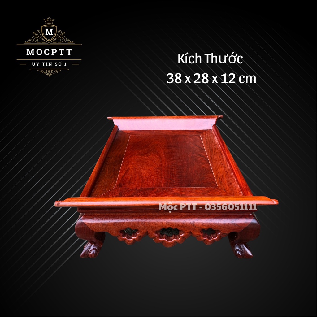 Khay Trà Gỗ Hương mẫu Hoa Mai mặt Đá trang trí phòng khách , phòng làm việc , đồ đung ấm chén cốc