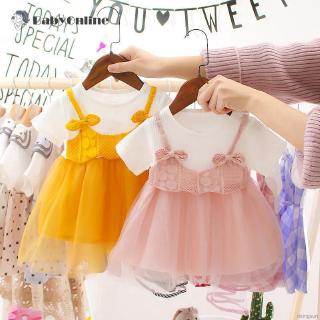 Đầm Bé Gái 2 Lớp Phối Lưới