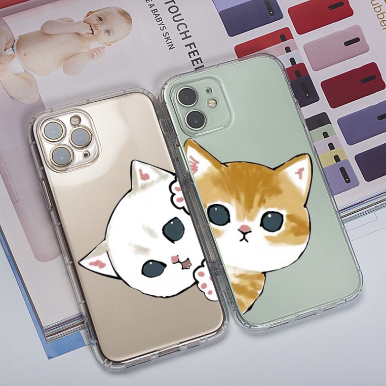 Ốp lưng iphone 6, 6s plus, 7 8 Plus, X, XS, XR, XSMAX, 11, 12, 13 PROMAX TRONG SUỐT MÈO DỄ THƯƠNG PKVN