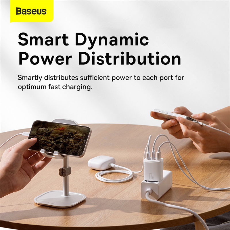 Cốc Sạc Nhanh Baseus EU/UK/US 17W 3 Cổng USB Chuyên Dụng Cho iPhone Xiaomi