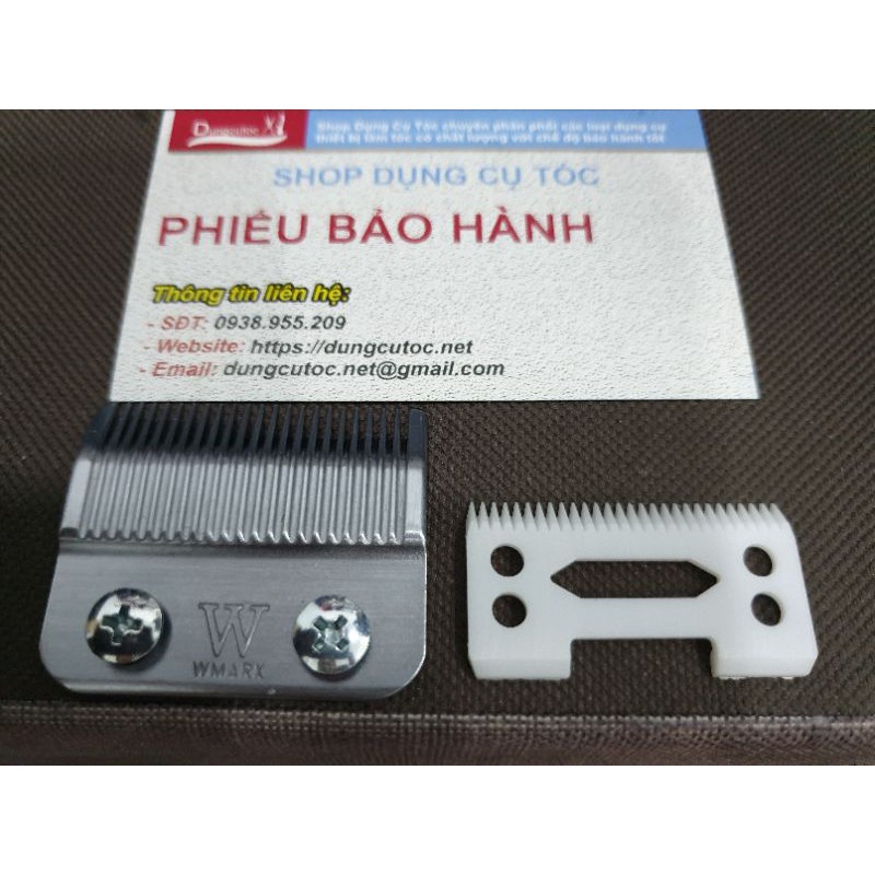 Lưỡi Sứ Đơn Cho Tông Đơ Cắt Tóc Cắt Ngọt Chạy Êm. Bộ Lưỡi Sứ Carbon Wmark Cho Tông Đơ Wah, Kemei.