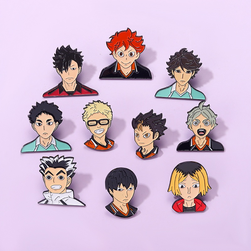 Huy Hiệu Cài Áo Hình Cầu Thủ Bóng Chuyền Anime