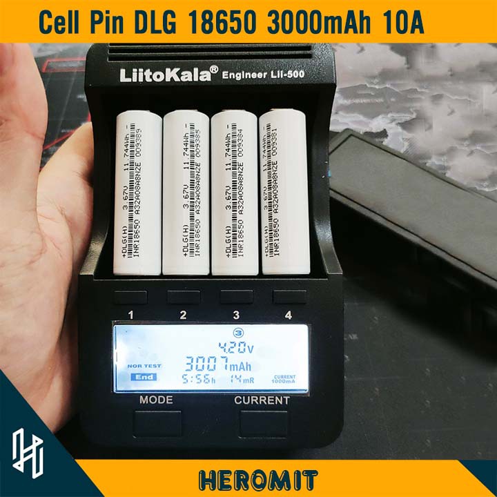 Cell pin 18650 chính hãng DLG 3000mAh xả 10A