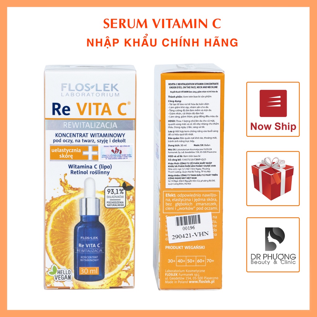 [CHÍNH HÃNG] Tinh Chất Dưỡng Sáng và Trẻ Hóa Da Floslek Re Vita C