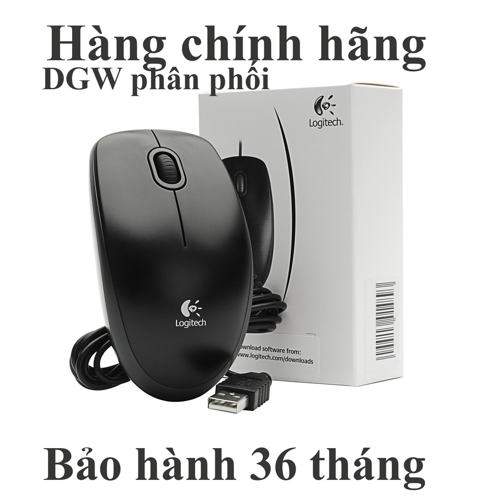 Chuột có dây Logitech B100 mới (DGW phân phối) bảo hành 36 tháng