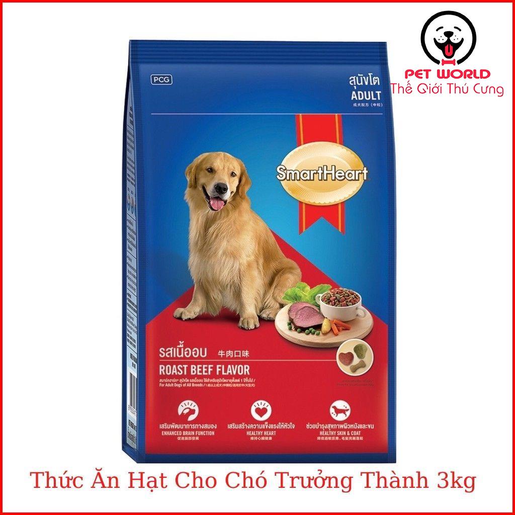 THỨC ĂN CHÓ TRƯỞNG THÀNH SMARTHEART ADULT 3KG