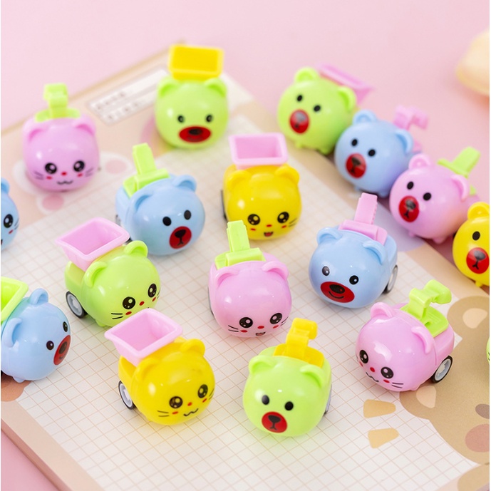 Đồ chơi Xe Con Vật Mini Chạy Đà - Thú Chạy Cót Mini - Xe Công Trình [Đồ Chơi Cho Bé]