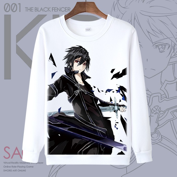 Áo Khoác Sweater In Hoạt Hình Sword Art Online Dễ Thương Cho Các Cặp Đôi