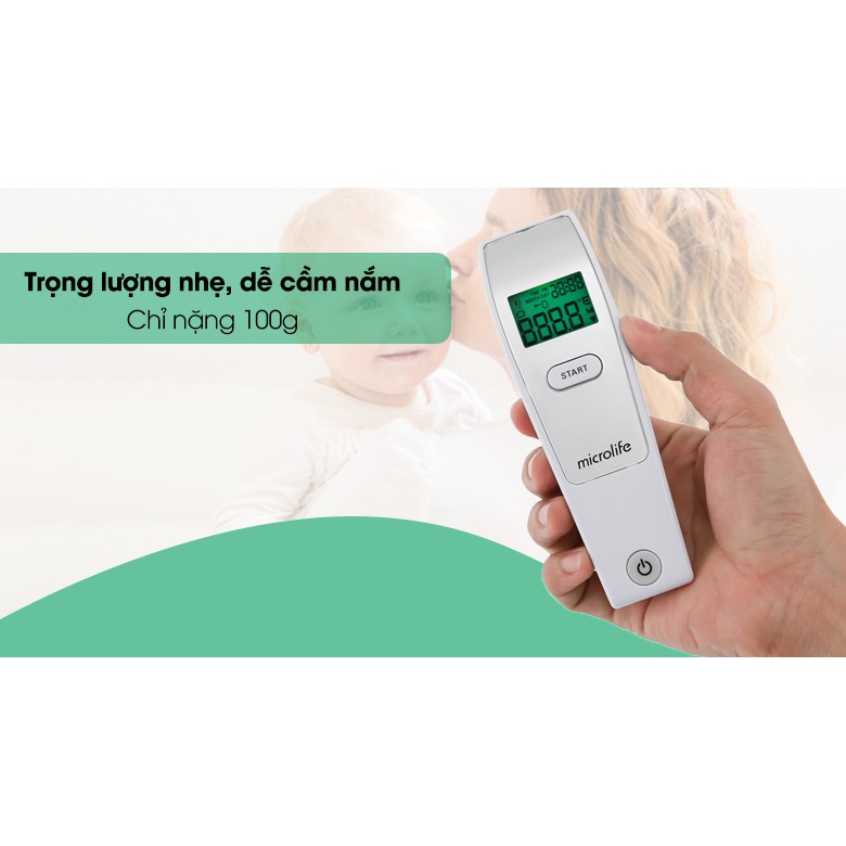 Nhiệt kế điện tử hồng ngoại Microlife FR1MF1 Thụy Sĩ đo nhiệt độ cơ thể bé