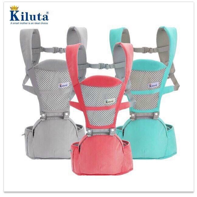 Địu ngồi cho bé vải lưới thông thoáng khí - Chính hãng Kiluta D02