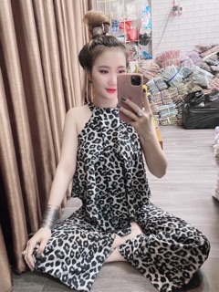 [ NEW ] Sét đồ bộ lụa da beo kiểu yếm sát lách