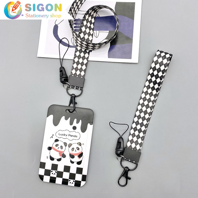 Ví Đựng Thẻ ID / Thẻ ID / Xe Buýt Hình Gấu Trúc Hoạt Hình Chống Mòn / Trầy Xước