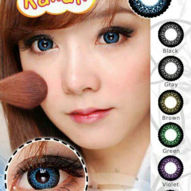 Set contact lens + ngâm + khay