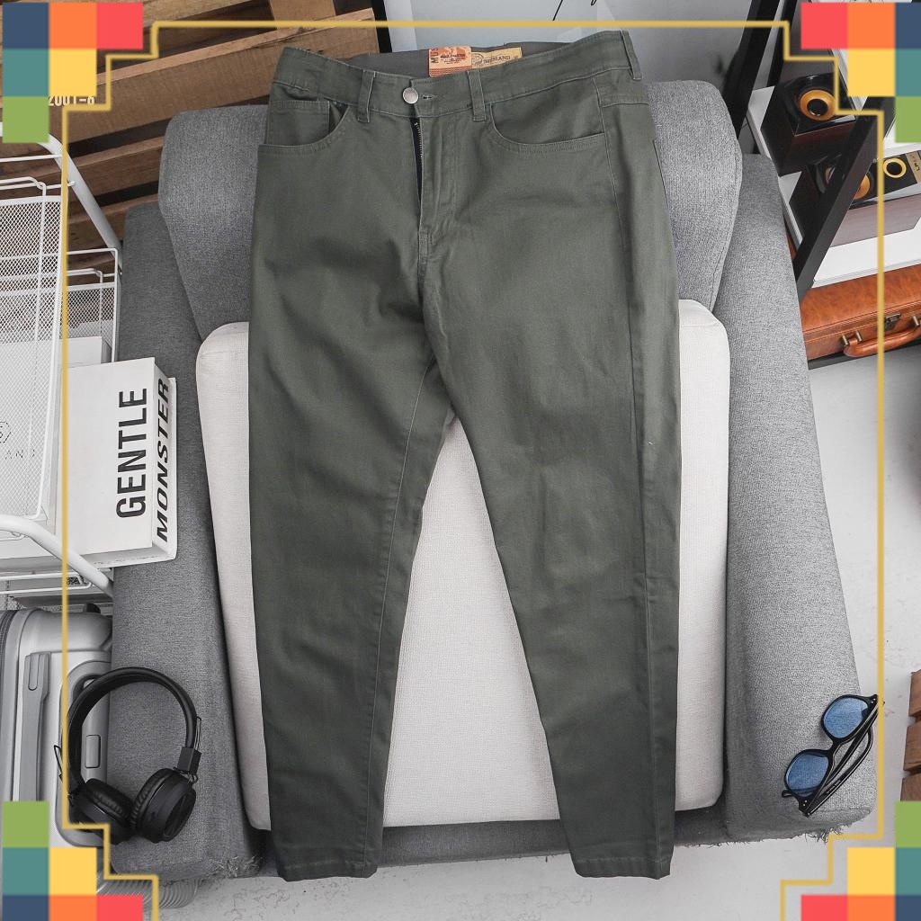 SHOP QAXK - Quần kaki jean rêu lưng thun -- 1 chiếc quần Slimfit có pha thun co giãn không ôm sát - tôn dáng hết mức -QK