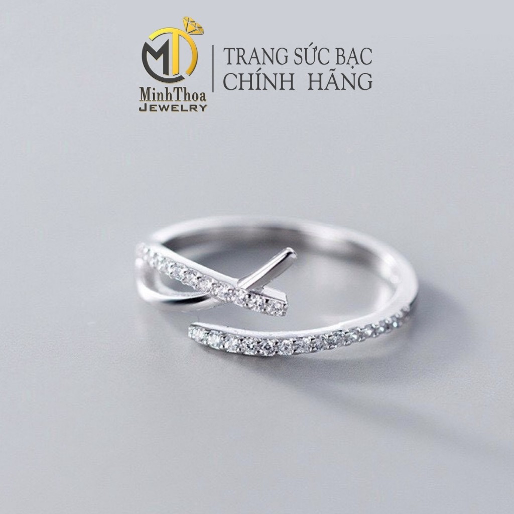 Nhẫn nữ bạc đẹp, nhẫn bạc nữ cá tính bạc 925 trang sức Minh Thoa Jewelry