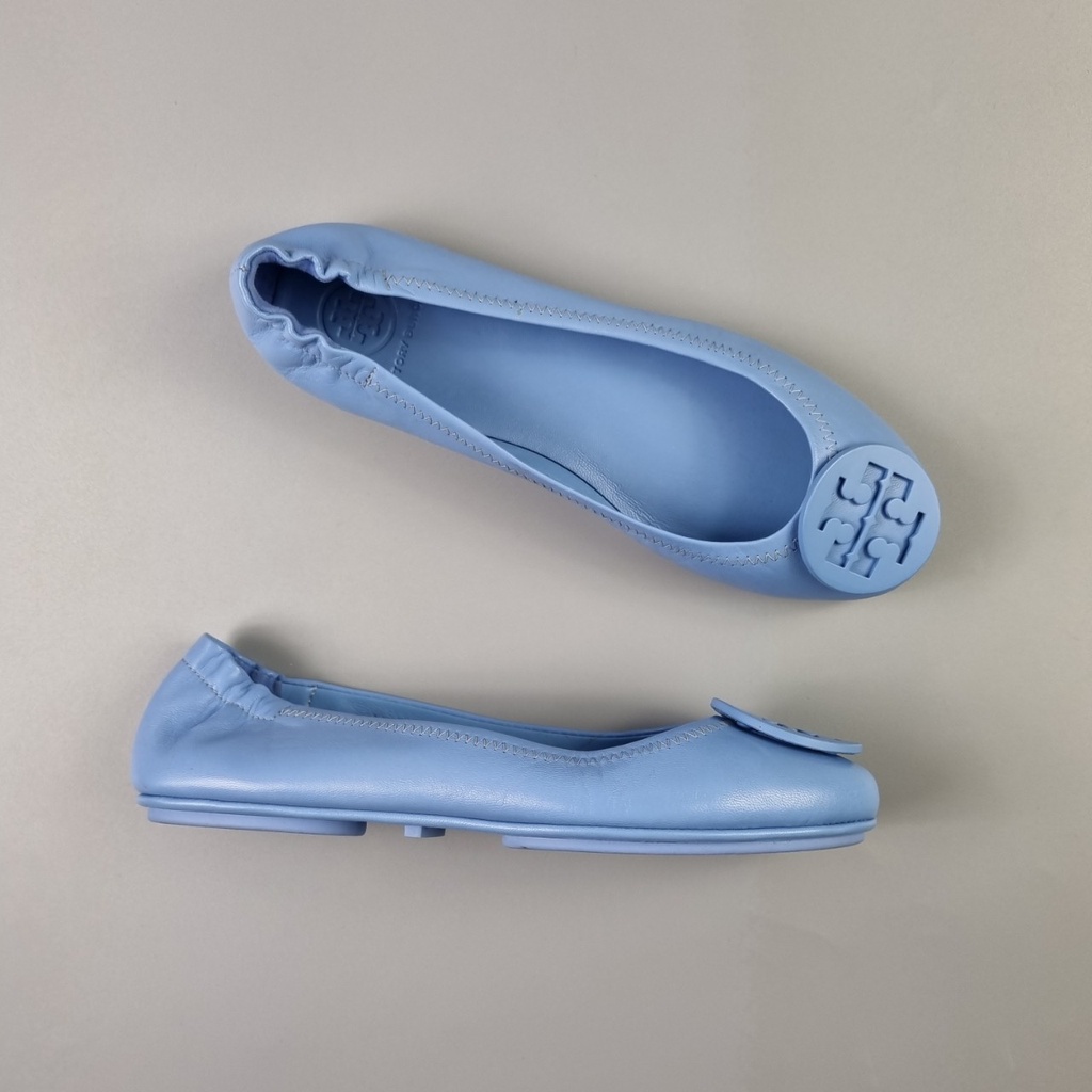 Giày Tory Burch Minnie Travel Leather Ballet Flats - Hàng chính Hãng