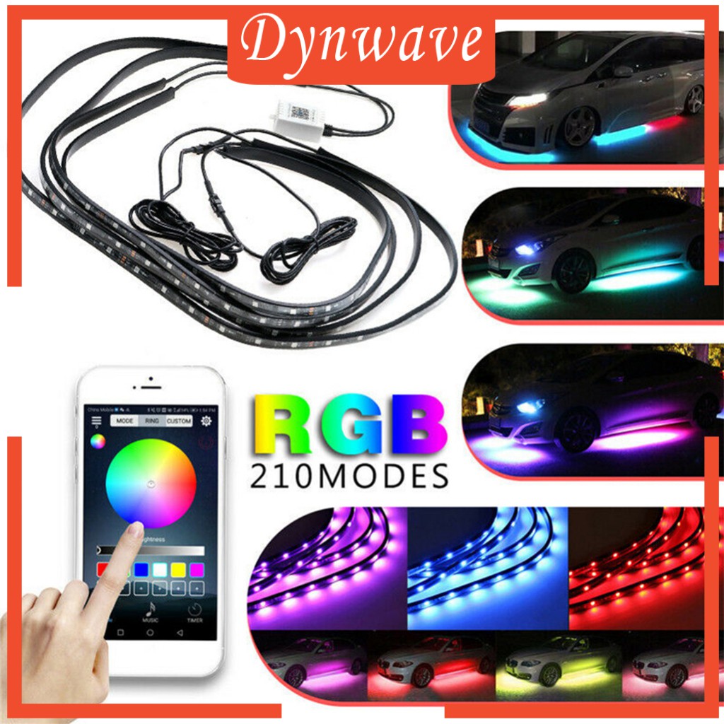 [DYNWAVE] Car RGB LED Strip Light Underglow Underbody System APP Control Chassis Light