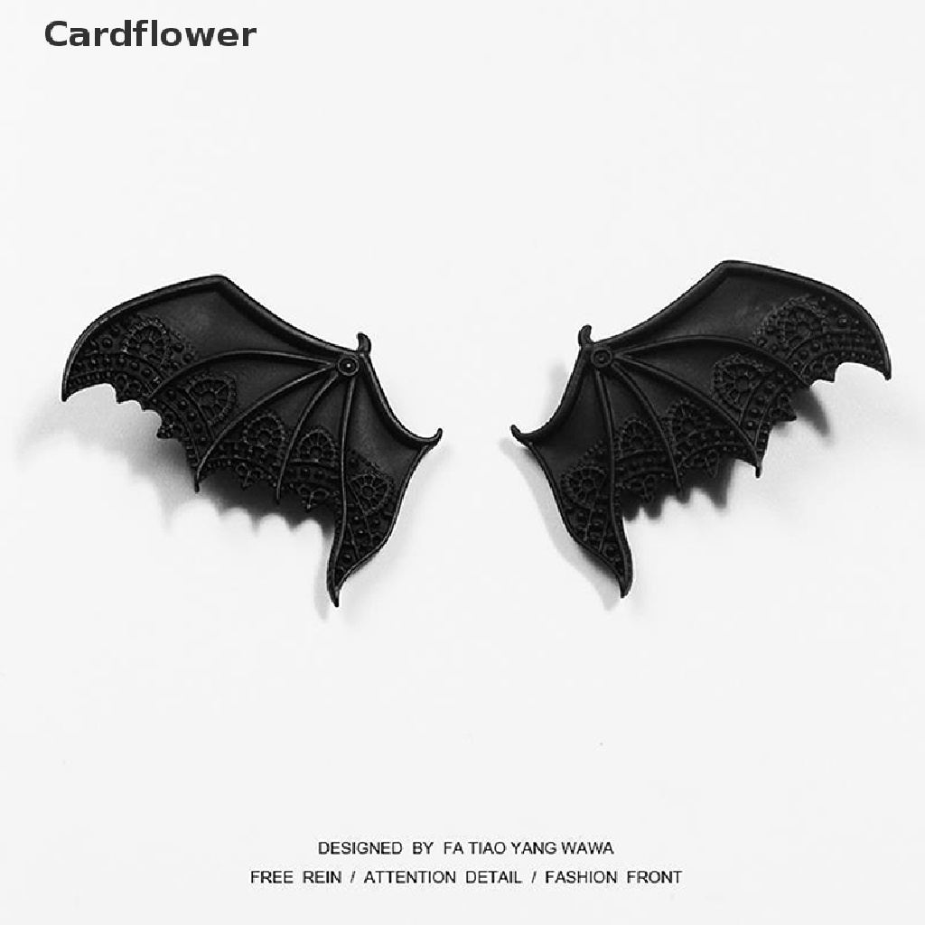 &lt; Cardflower &gt; Kẹp Tóc Cánh Dơi Đen Phong Cách Punk Gothic Punk Ma Cà Rồng Bằng Hợp Kim Cổ Điển Cho Nữ Đang Giảm Giá
