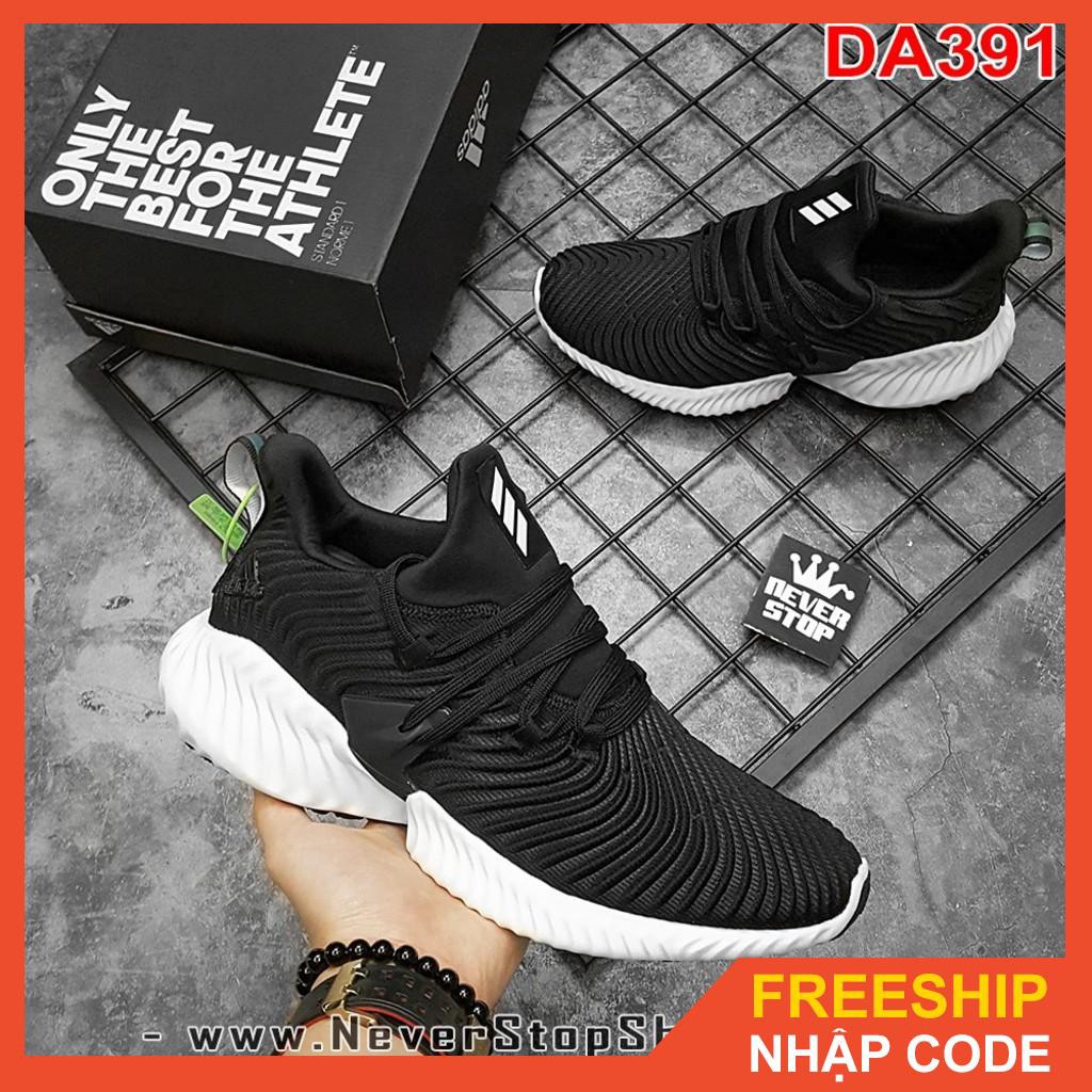 Giày tập gym ADIDAS ALPHABOUNCE INSTINCT ĐEN TRẮNG thể thao, chất lượng cao