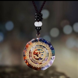  MẶT DÂY CHUYỀN CHỮ OM ĐÁ THANH TẨY 7 LUÂN XA NĂNG LƯỢNG TÍCH CỰC 