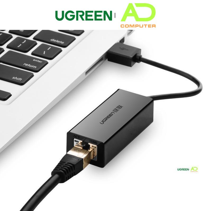 Dây UGREEN USB 2.0 sang 10/100mbps Lan chip AXIS88772 CR110 - Hàng phân phối chính hãng - Bảo hành 18 tháng