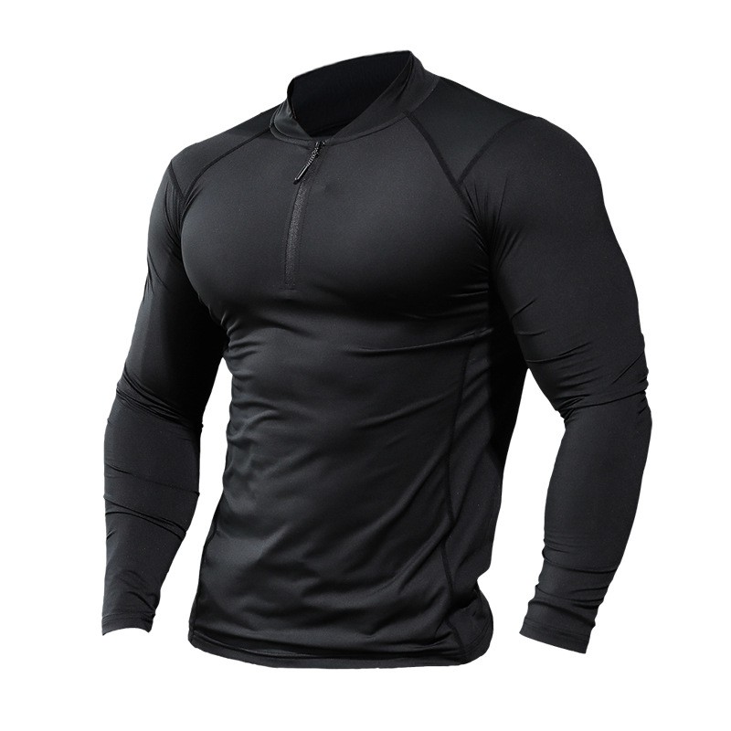 Áo dài tay giữ nhiệt nam cổ khóa bomber