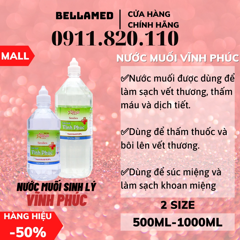 Nước muối Vĩnh Phúc chai 500ml