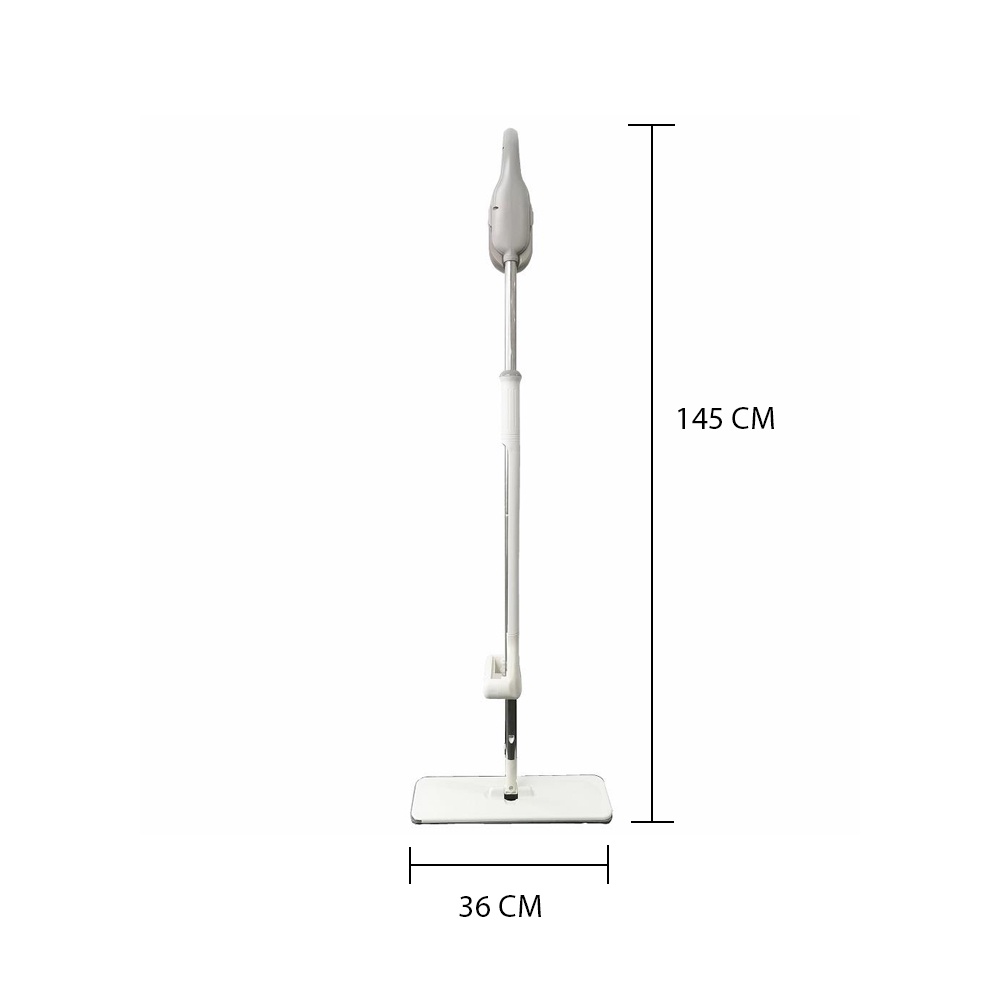 HomeBase ACCO Chổi lau nhà phun nước Microfiber NEEZ NAMI 14inch W36xH145xD11cm màu trắng/xám
