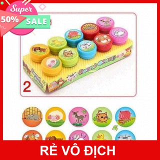 Set 10 con dấu hình thú siêu rẻ