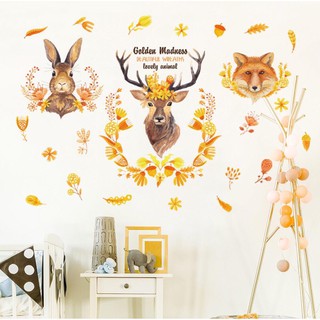 decal dán tường mẫu hươu sao mới