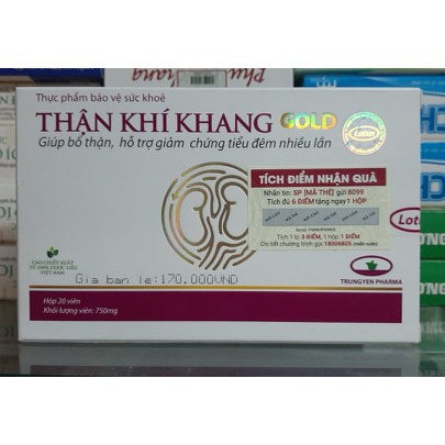 Thận Khí Khang Gold – Hỗ trợ lưu thông khí huyết và bổ thận dương, tăng cường chức năng thận, giảm tiểu đêm (20 viên)