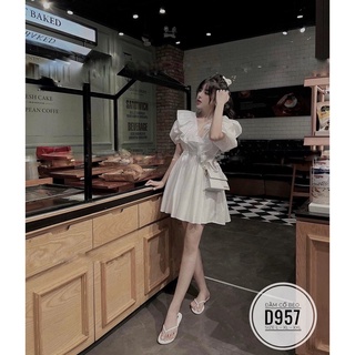 Bigsize Đầm cổ bèo D957