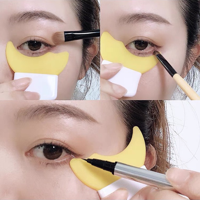 Miếng đệm Silicone hỗ trợ kẻ mắt chuốt mi mascara tiện lợi Pad rửa mặt Silicon PHUK107