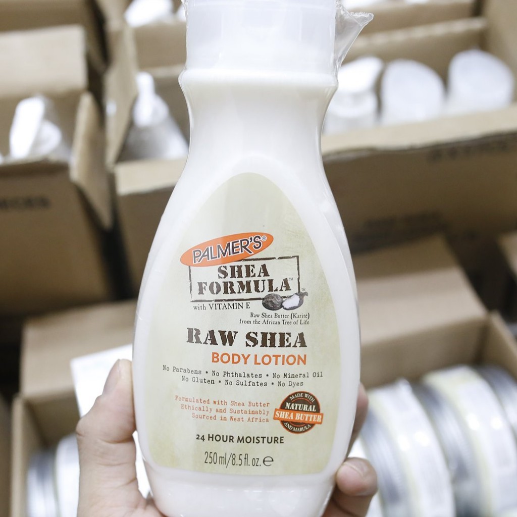 Sữa Dưỡng Thể Dưỡng Ẩm Bơ Hạt Mỡ Palmer's Raw Shea Body Lotion Mỹ 250ml