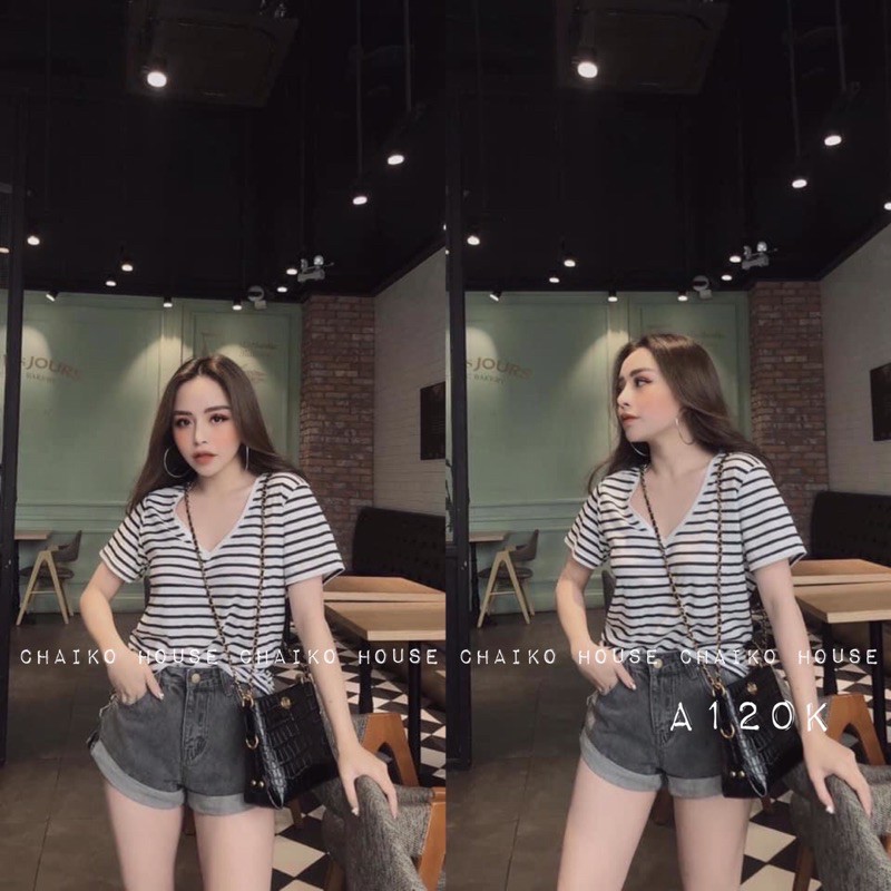 ÁO THUN GIẤY CỔ TIM
