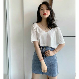 Áo Croptop Cổ Tim