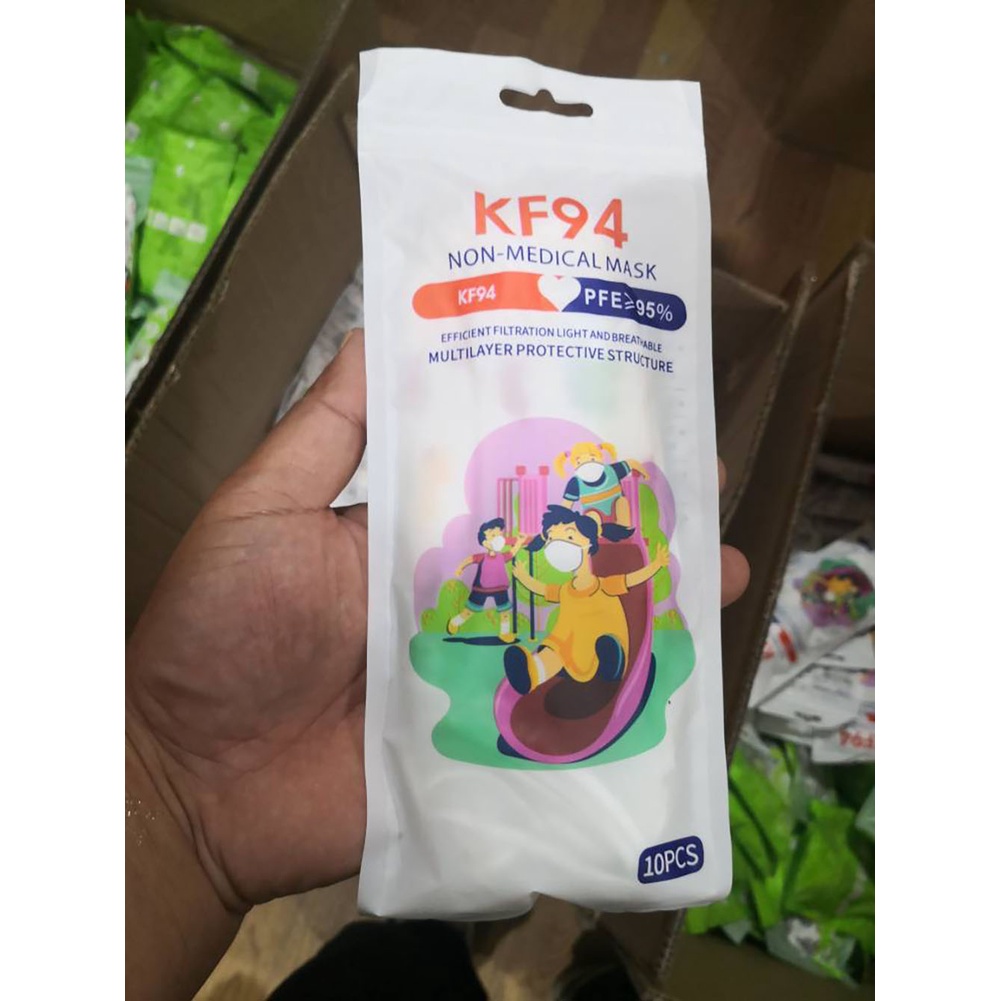 cho bé bịch 6 cái tiêu chuẩn KF94 / Landmask Khẩu trang 3d 3 đến 12 tuổi - Chuẩn Hàn Quốc - Set 1 bịch 10 cái - | BigBuy360 - bigbuy360.vn