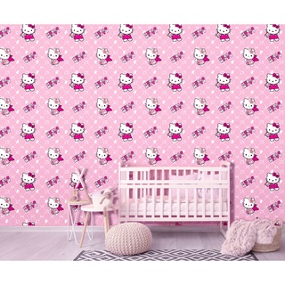 Giấy Dán Tường HelloKitty đậm ❤️ FREESHIP ❤️ 0.45*10m
