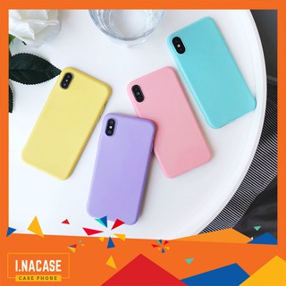 Ốp iPhone Dẻo Mịn IPhone 5 5s 6 6s 7 8 Plus 6Plus X Màu Hồng Tím Xanh Vàng