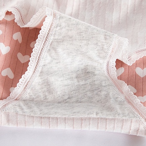 Quần lót nữ cotton cute dễ thương KIMCHIBIKINI đồ chip viền ren  mềm mại thoáng mát hàng quảng châu QL004