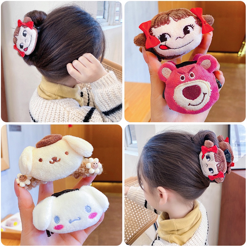 Kẹp tóc hình chú chó hoạt hình nhồI bông phong cách hàn quốc đáng yêu