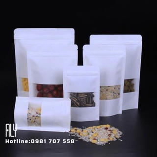 Túi Zipper Kraft Trắng 20x30+5cm - Combo 100 Túi Zíp Tráng Nhựa PE 2 Lớp - Giá Tại Xưởng _ALY