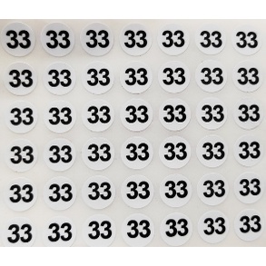 700 miếng Tem size nhãn số dán  - Decal Số size 34,35,36.. 42,43 giày dép quần áo