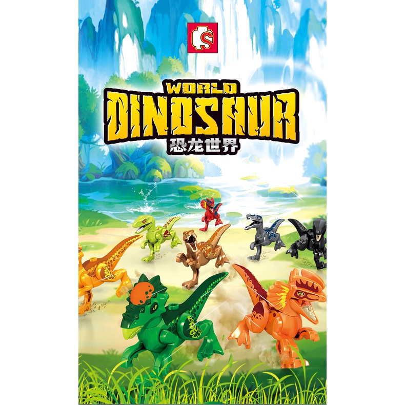 Sembo 205001Set 16 Mô Hình Khủng Long Đồ Chơi Cho Bé